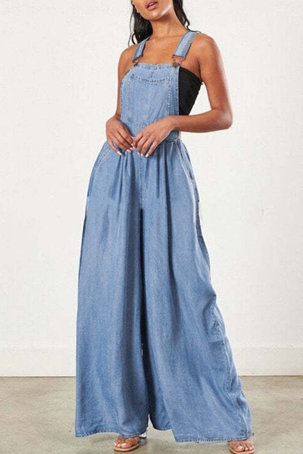 Linen Cotton Loose Casual Loose Jumpsuit