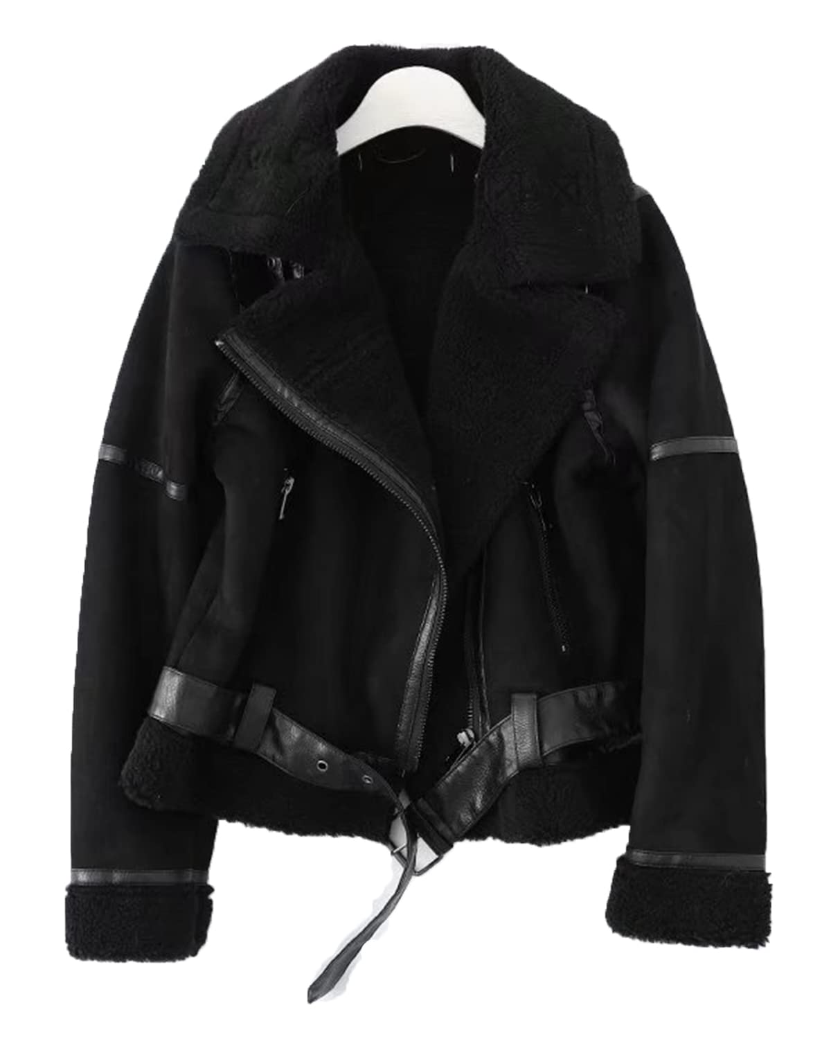Women's Faux Shearing Moto Jacket