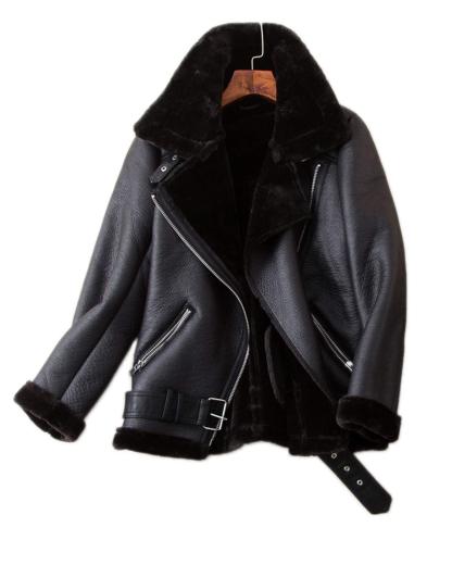Women's Faux Shearing Moto Jacket