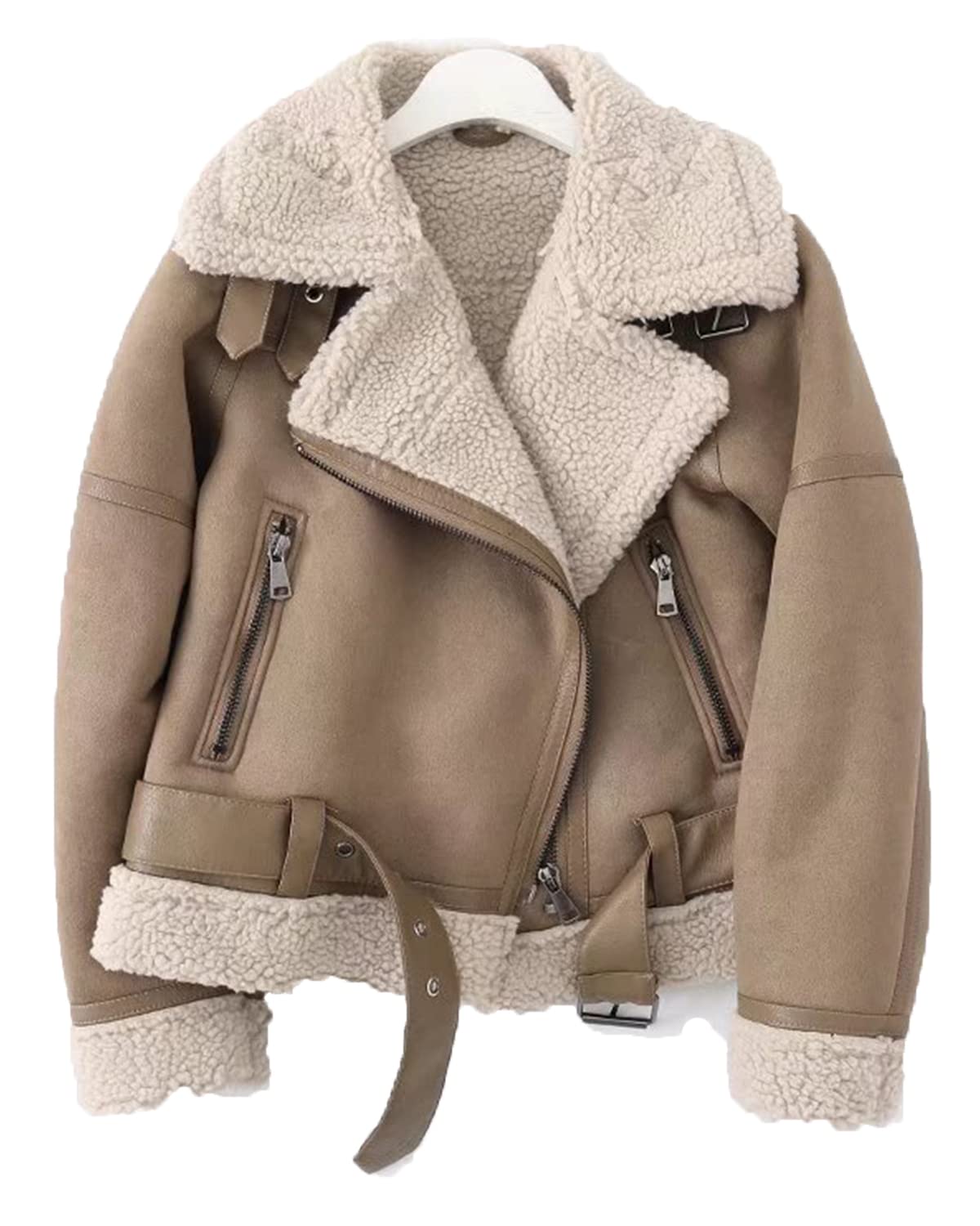 Women's Faux Shearing Moto Jacket