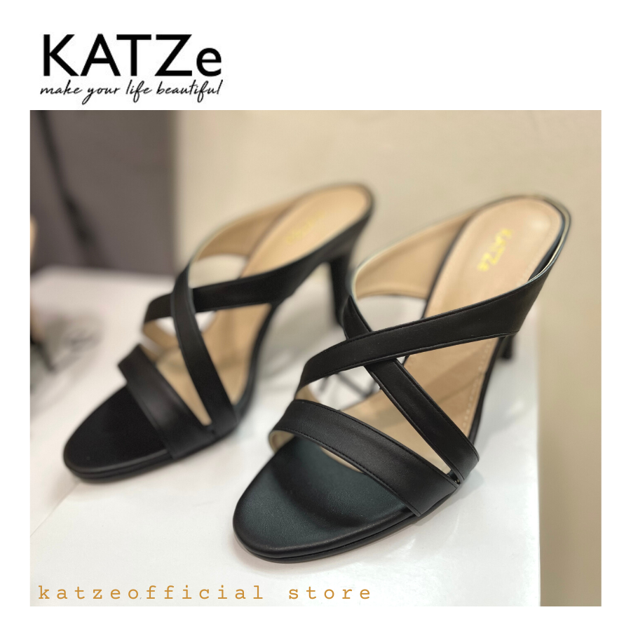 2400 KATZe Best Selling Back in Design Sandals | Handmade | Black | Beige