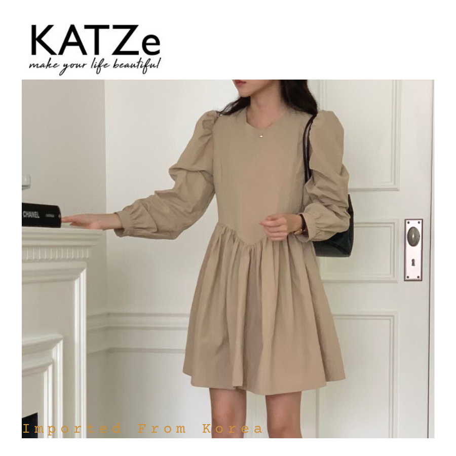 KMB0015 Long Sleeve Puffy Dress｜Korean Imported