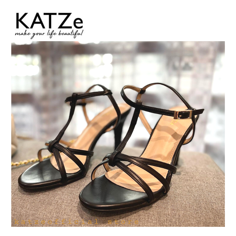 2403 KATZe Strappy Sandals | Handmade | Black | White