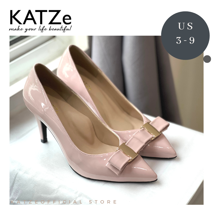 2049 KATZe Ribbon Cover Shoes (Black/Pink)