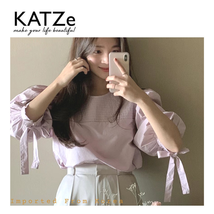 KMC10501 Puffy Sleeve Cotton Blouse｜Korean Imported