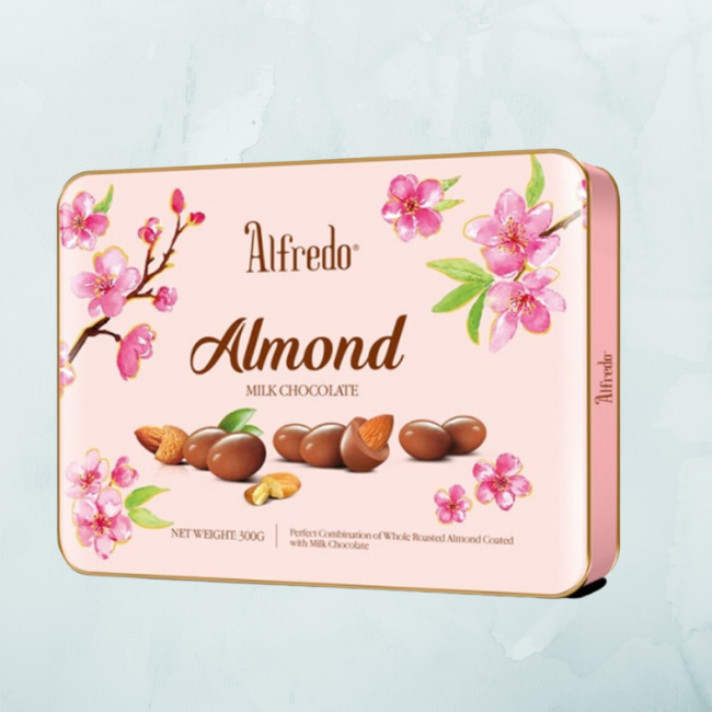 Alfredo Tin Flower Series Almond Milk Chocolate
