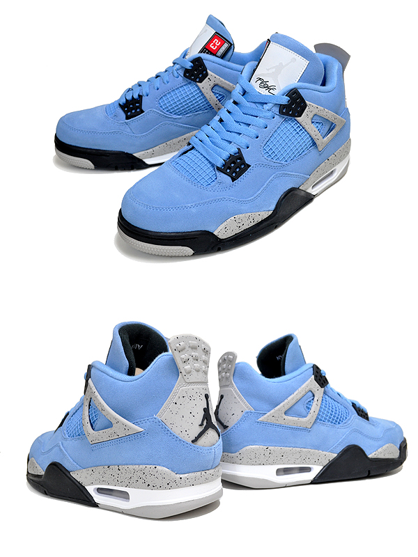 NIKE AIR JORDAN 4 RETRO UNIVERSITY BLUE university blue/black ナイキ エアジョーダン 4 レトロ スニーカー AJIV ユニバーシティ ブルー テック グレー スウェード ct8527-400