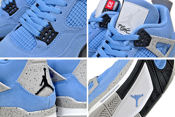 NIKE AIR JORDAN 4 RETRO UNIVERSITY BLUE university blue/black ナイキ エアジョーダン 4 レトロ スニーカー AJIV ユニバーシティ ブルー テック グレー スウェード ct8527-400