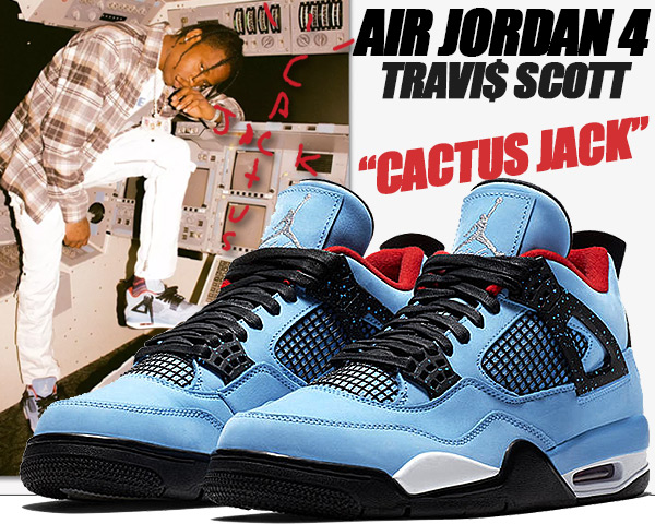 NIKE AIR JORDAN 4 RETRO &#8220;TRAVIS SCOTT&#8221; &#8220;CACTUS JACK&#8221;university blue/black-bleu carolina【ナイキ エアジョーダン 4 トラビス･スコット スニーカー エア ジョーダン IV カクタスジャック レコード トラビス・スコット】