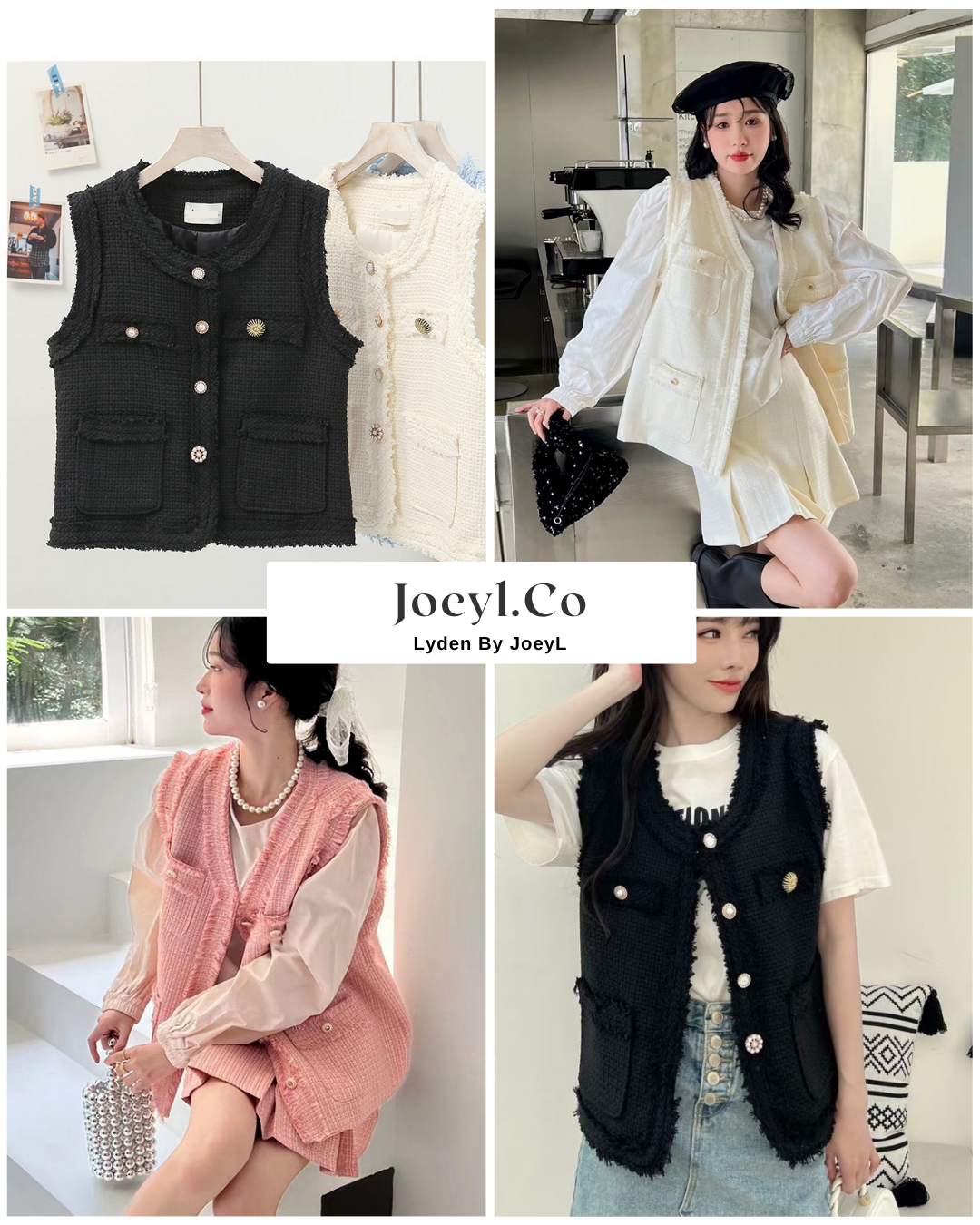 Joeyl.Co-Ladies tweed outerwear & blouse