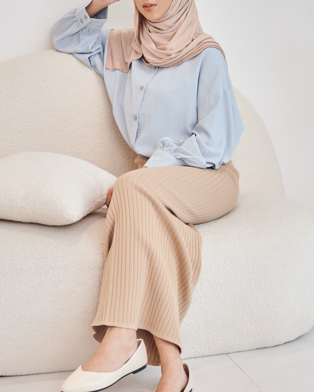 【Premium】-Ladies Drawstring Blouse