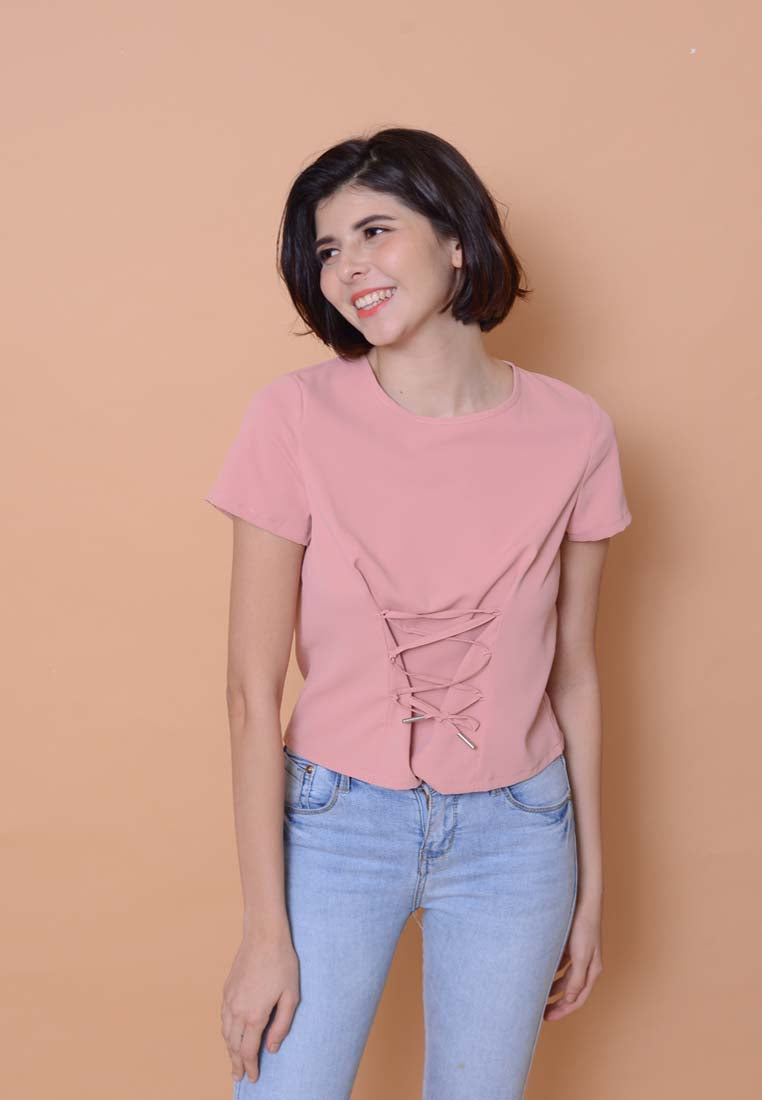 Casual – Front Tie Top in Pink