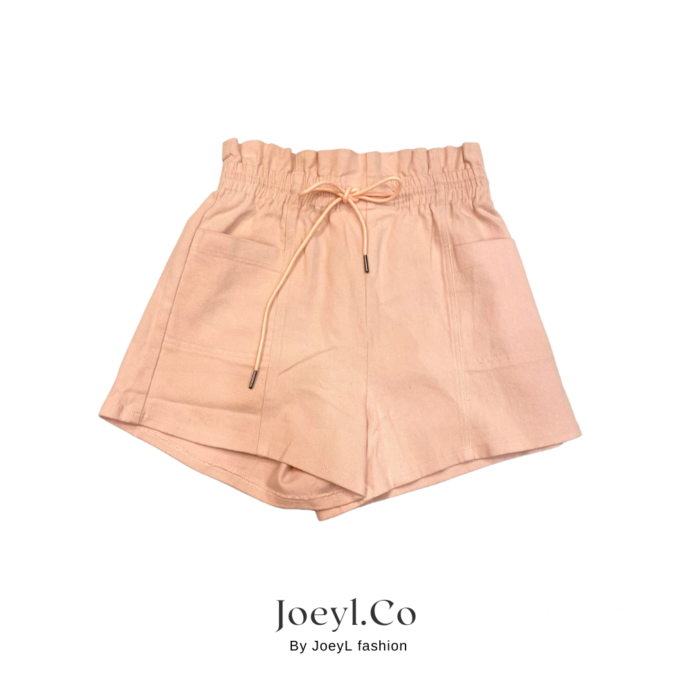 Joeyl.co-Ladies denim drawstring shorts