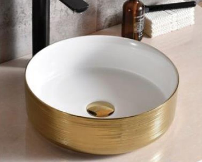 NOBEL C-421 Round 2-tone Top Mount Bathroom Basin