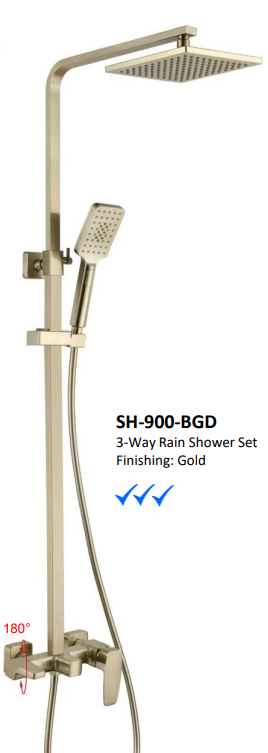 NOBEL SH-900 3-Way Rain Shower Set