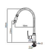 NTL 1613-C Kitchen Cold Tap