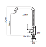 NTL 1203 Kitchen Mixer Tap