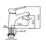 NTL 1401 Basin Mixer Tap