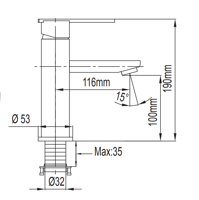 NTL 2001 Basin Mixer Tap