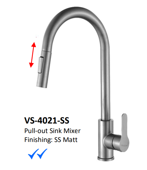 NOBEL VS-4021 Pull-out Sink Mixer Tap