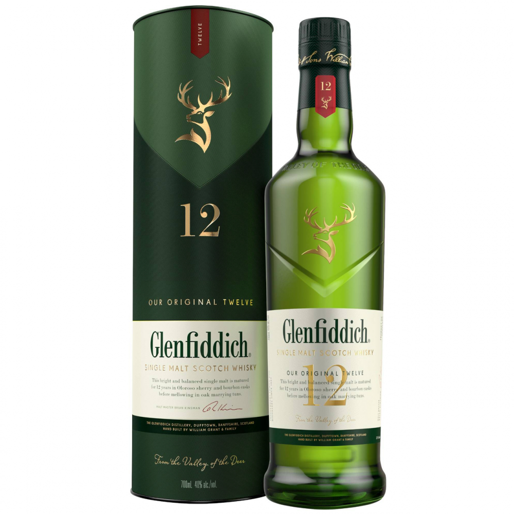 Glenfiddich 12 Year Old Single Malt Scotch Whisky