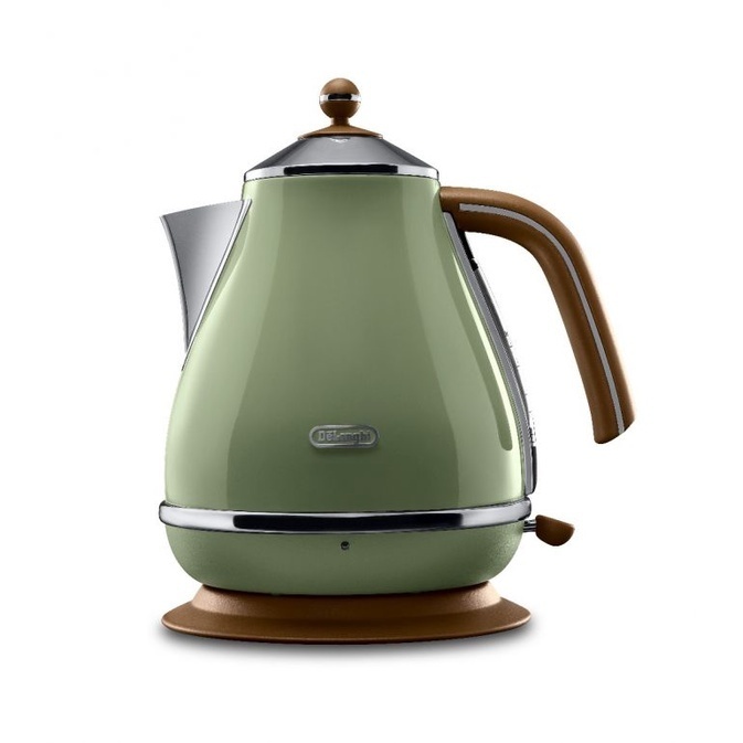 Delonghi Icona Vintage Olive Green Kettle 1.7L - Kettles - KBOV2001.GR
