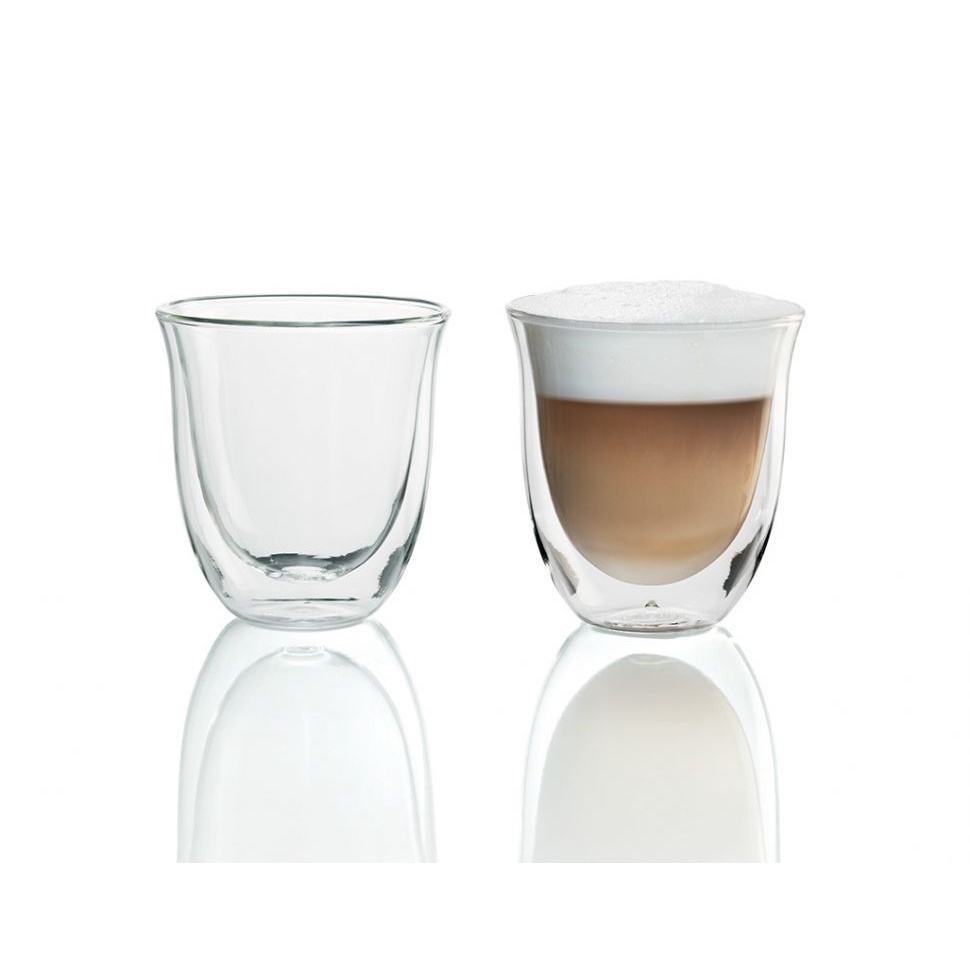 Delonghi Cappuccino Double Wall Thermal Glasses - COFFEE