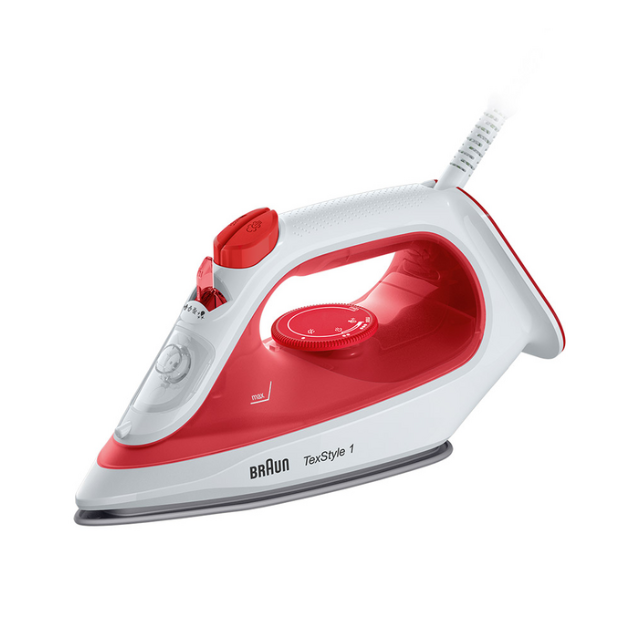 Braun TexStyle 1 Steam Iron in Red - Steam irons - Ironing