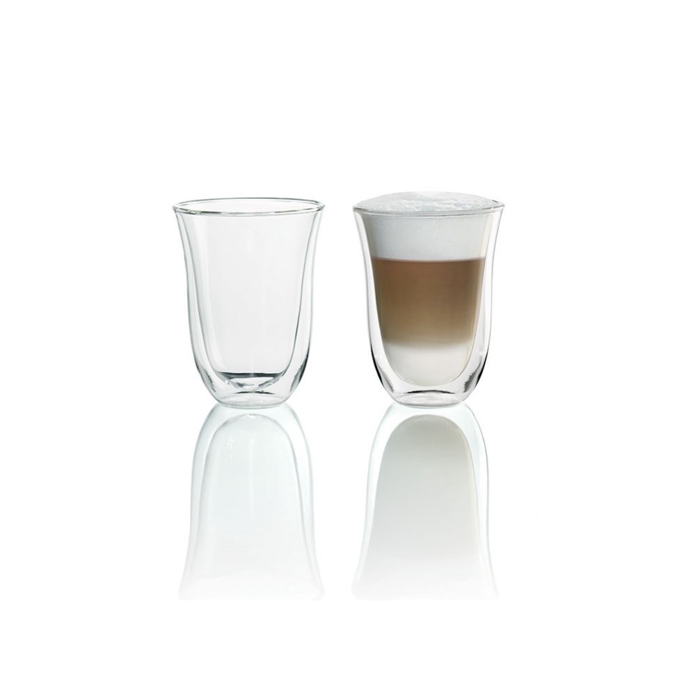 Delonghi Latte Macchiato Double Wall Thermal Glasses - COFFEE
