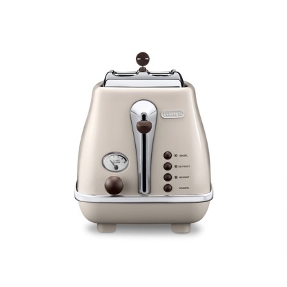 Delonghi Icona Vintage Beige 2-Slice Toaster (Lid) - Toasters - HOME & KITCHEN