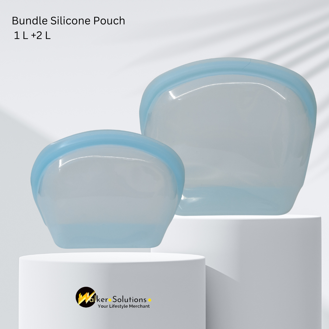 Bundle of Silicone Pouch Food Grade (1 L and 2 L) - Ready Stock-