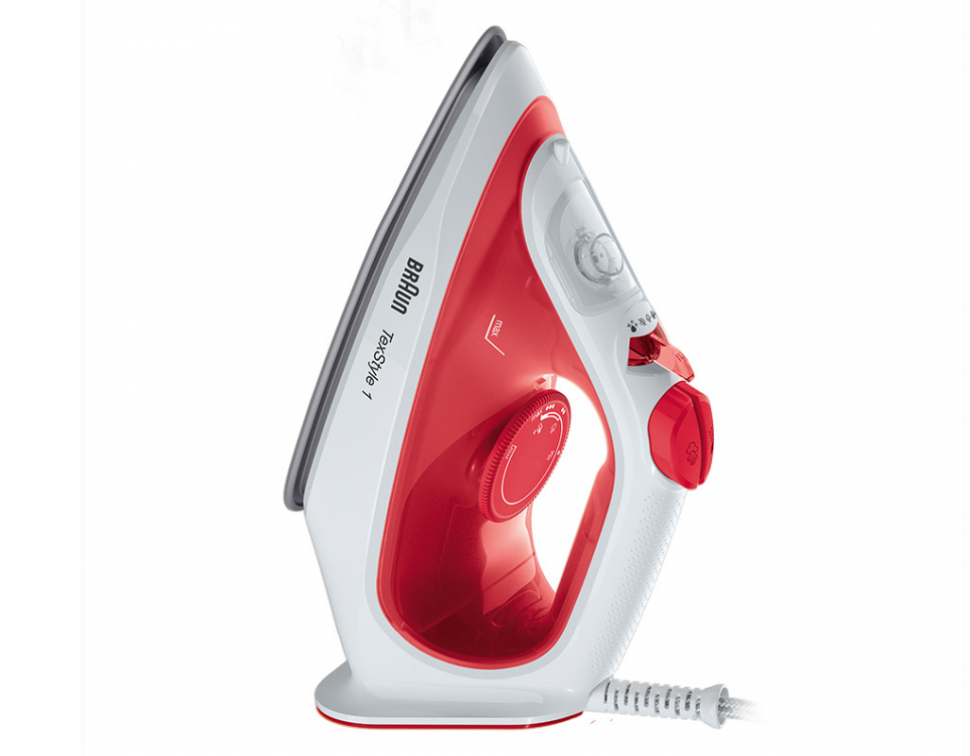 Braun TexStyle 1 Steam Iron in Red - Steam irons - Ironing