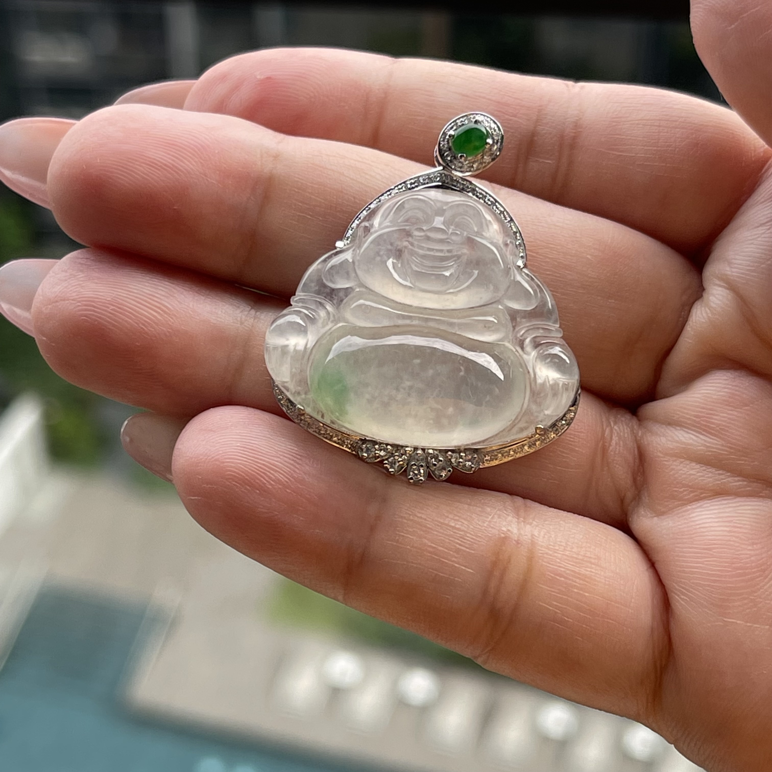 Icy Laughing Buddha Pendant (PJA00100)