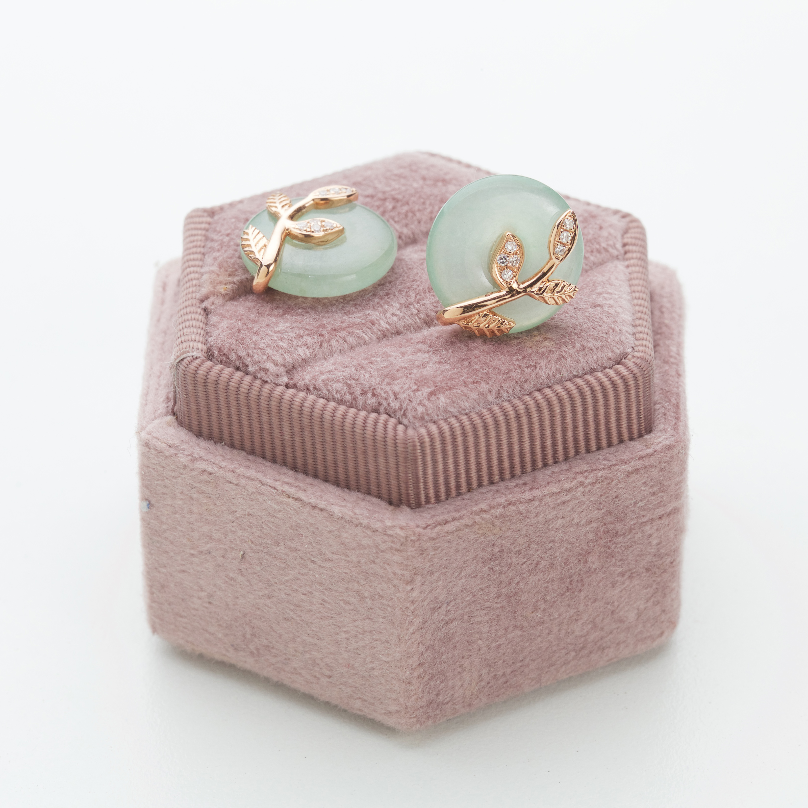 Icy Safety Coins Jade Earrings (PJA00181) 