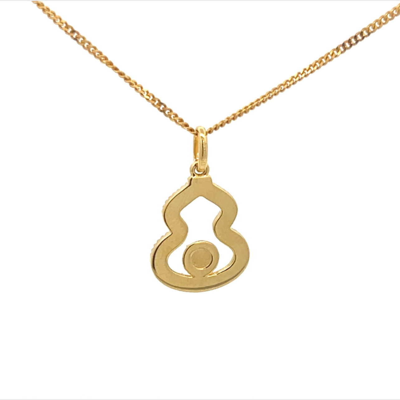 Green Cabochon Calabash Pendant (PJA00119）