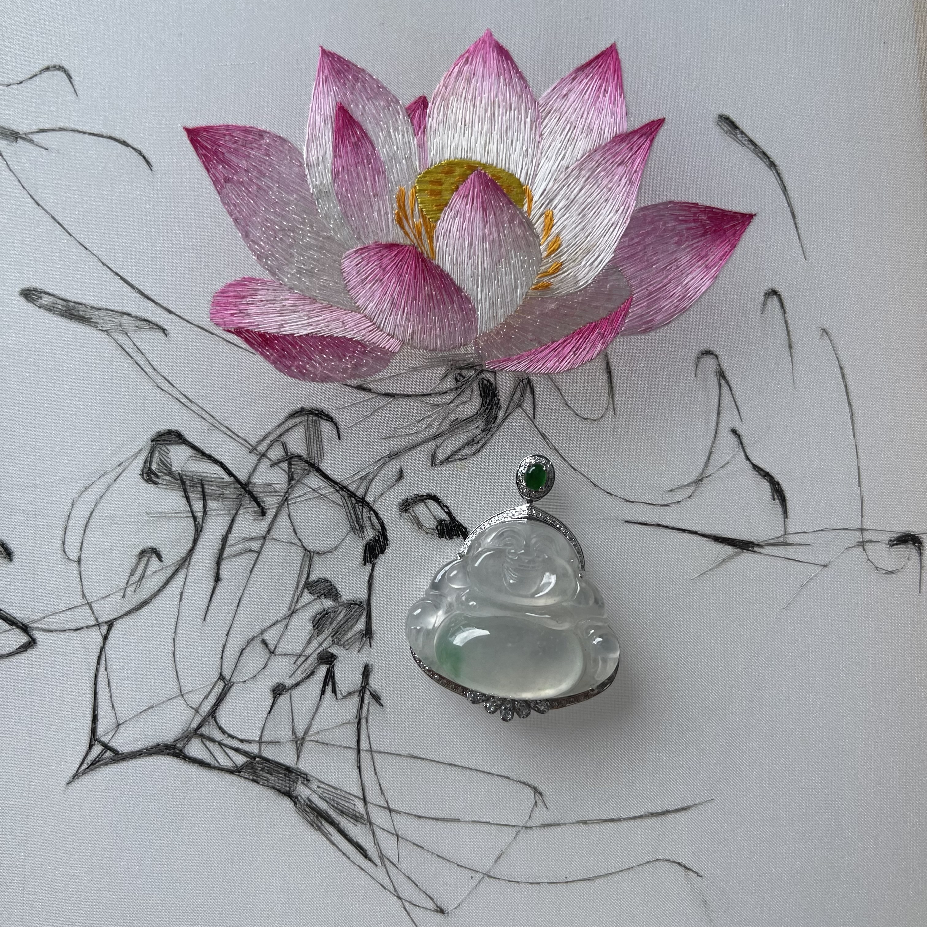 Icy Laughing Buddha Pendant (PJA00100)