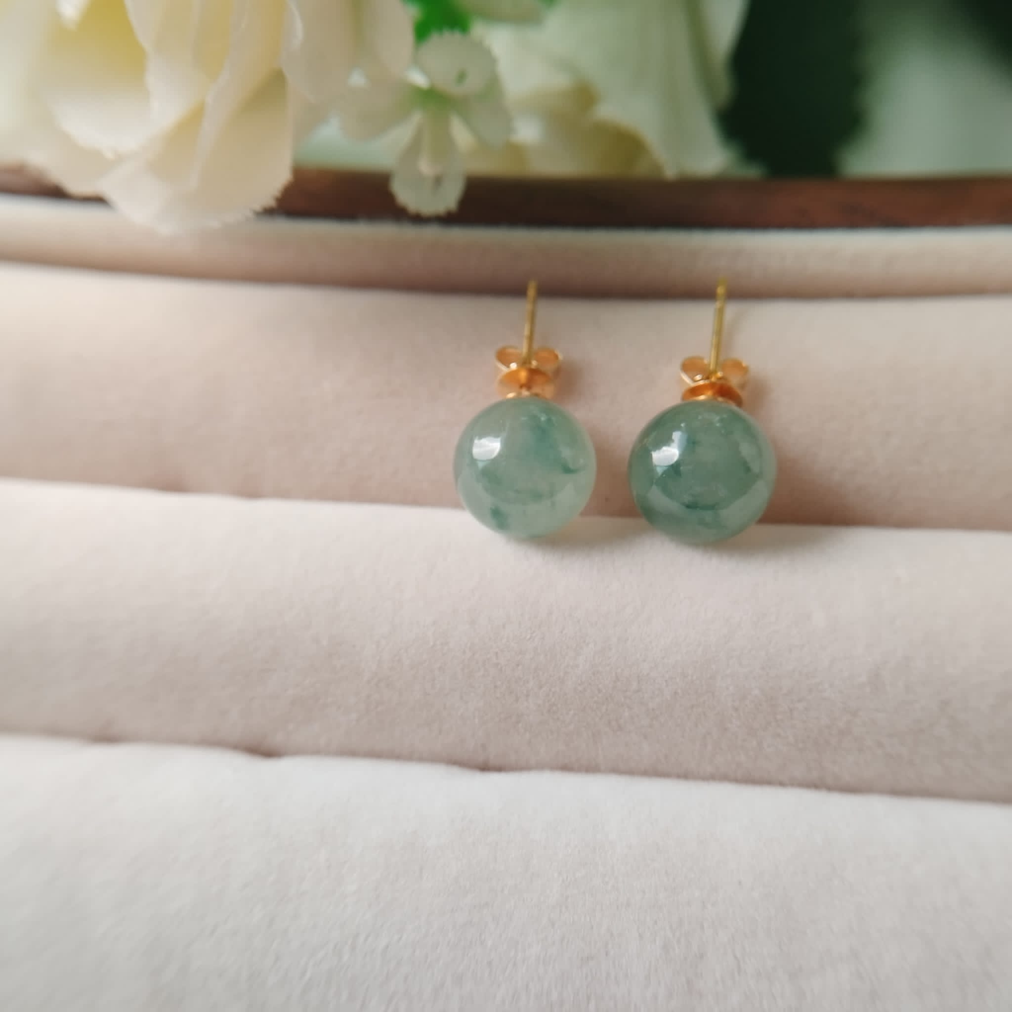 Green Stud Earrings (PJA00234)