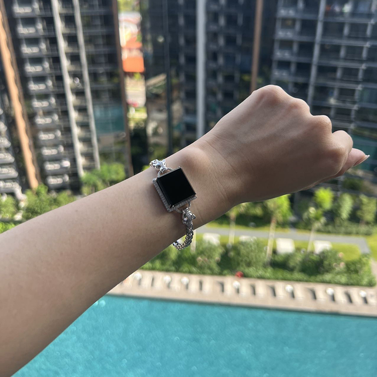 18K White Gold Exclusive Leopard Omphacite Bracelet (PJA00086)