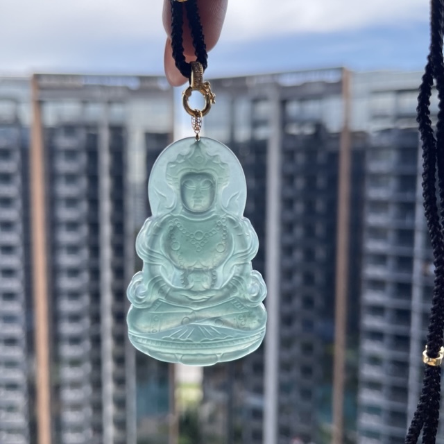 Icy Bluish Green Tara Pendant (PJA00099)