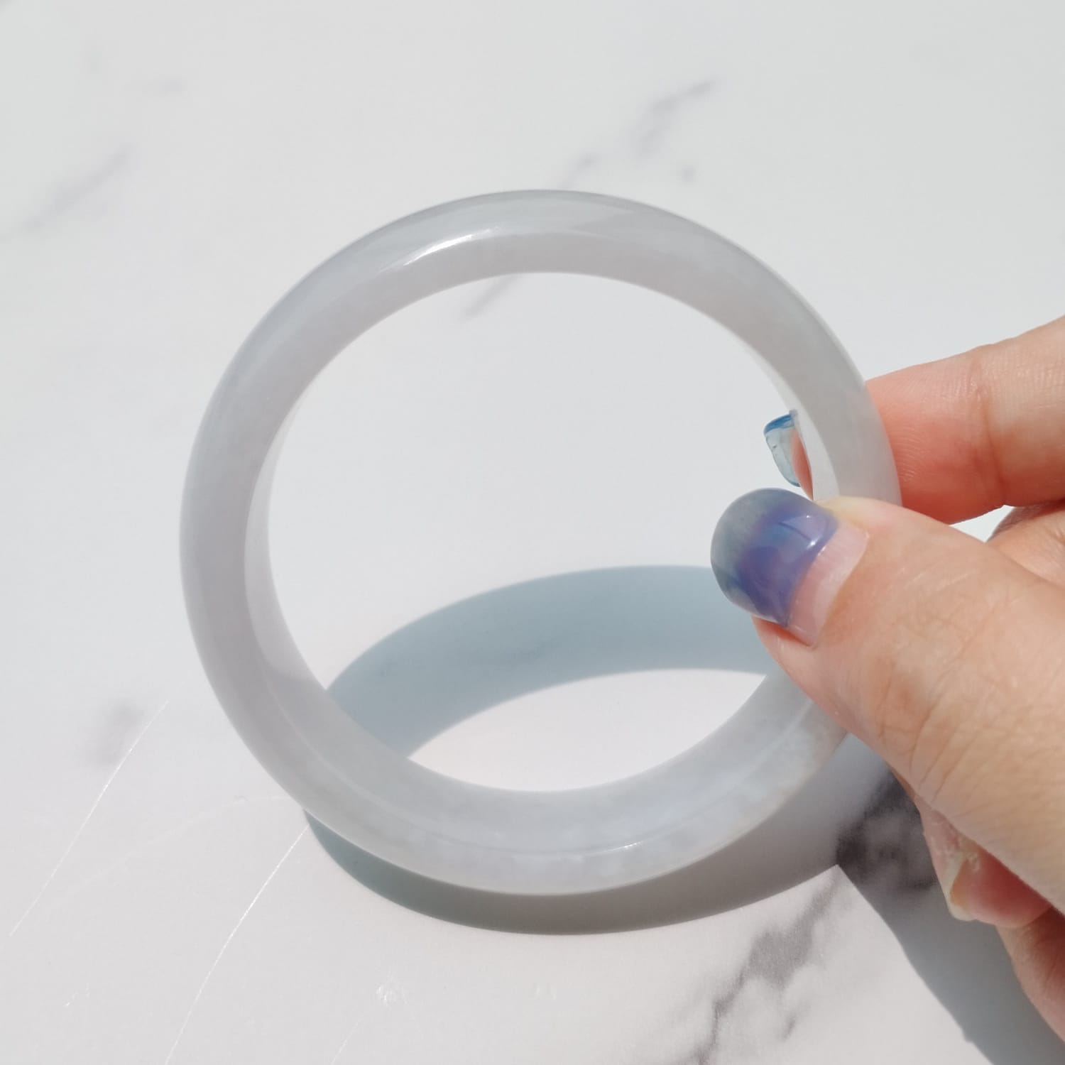 Moonlight Bangle With Floating Flowers (PJA00254)