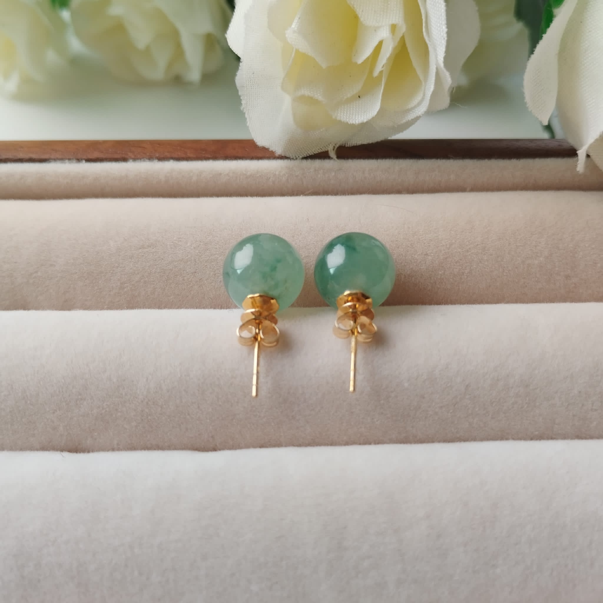 Green Stud Earrings (PJA00234)