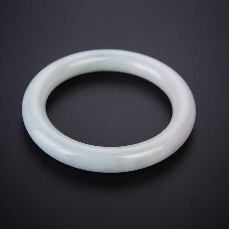 Faint Green with Faint Lavender Jadeite Bangle (PJA00075)