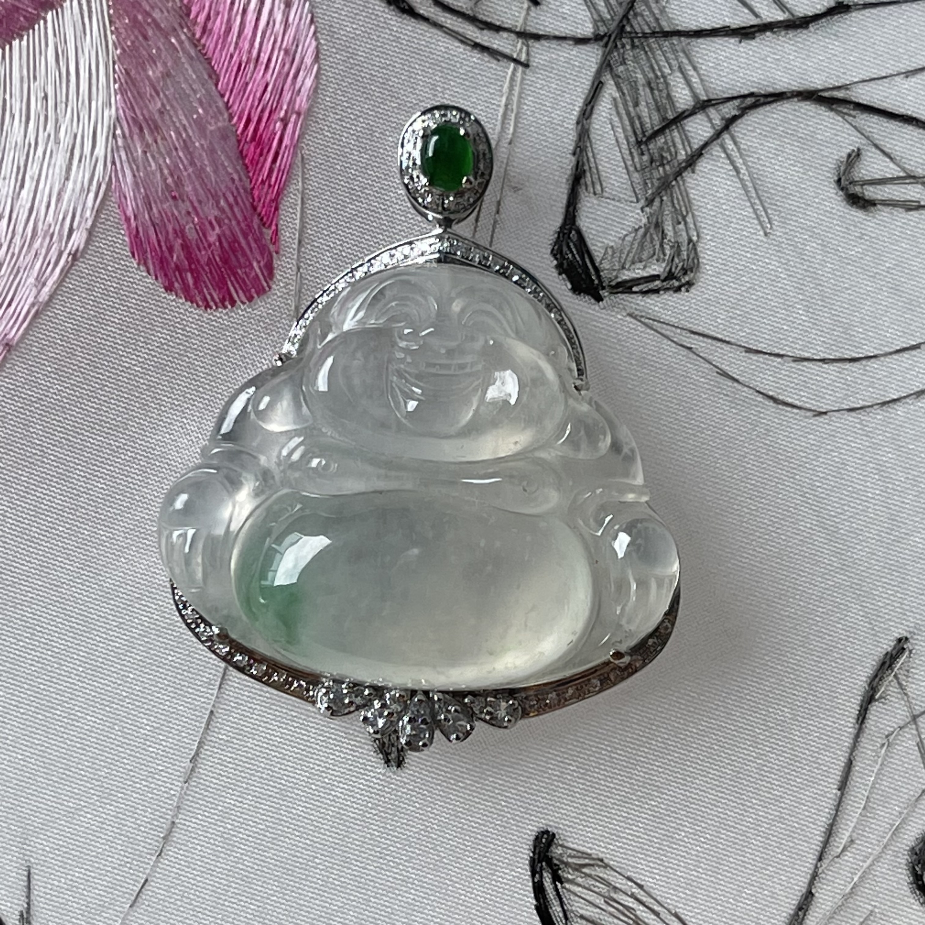 Icy Laughing Buddha Pendant (PJA00100)