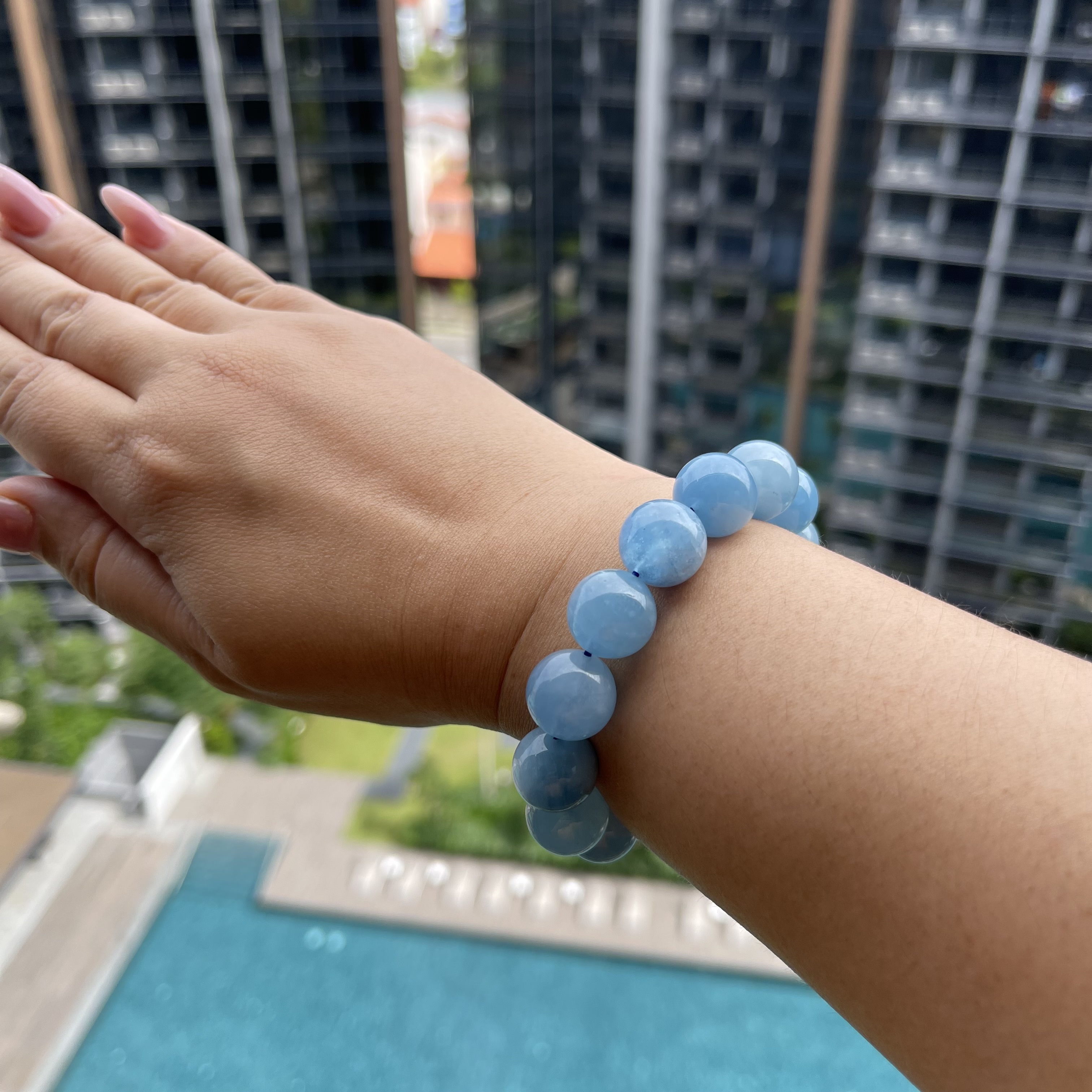 Aquamarine Quartz Bracelet (PCH00016)
