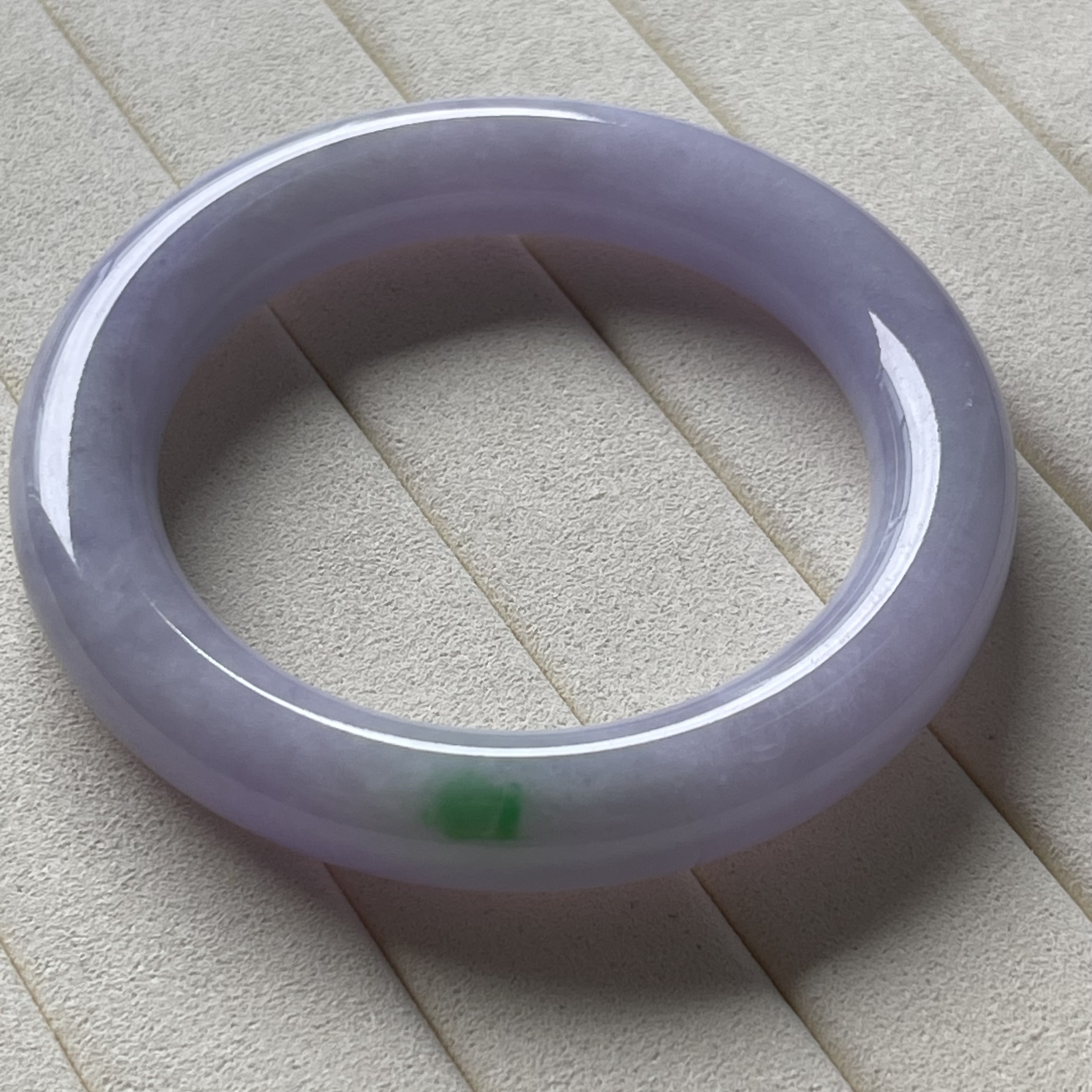 Icy Translucent Light Lavender Round Bangle (PJA00067)