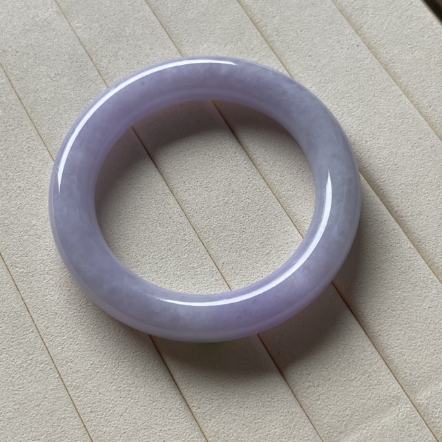 Icy Translucent Light Lavender Round Bangle (PJA00067)