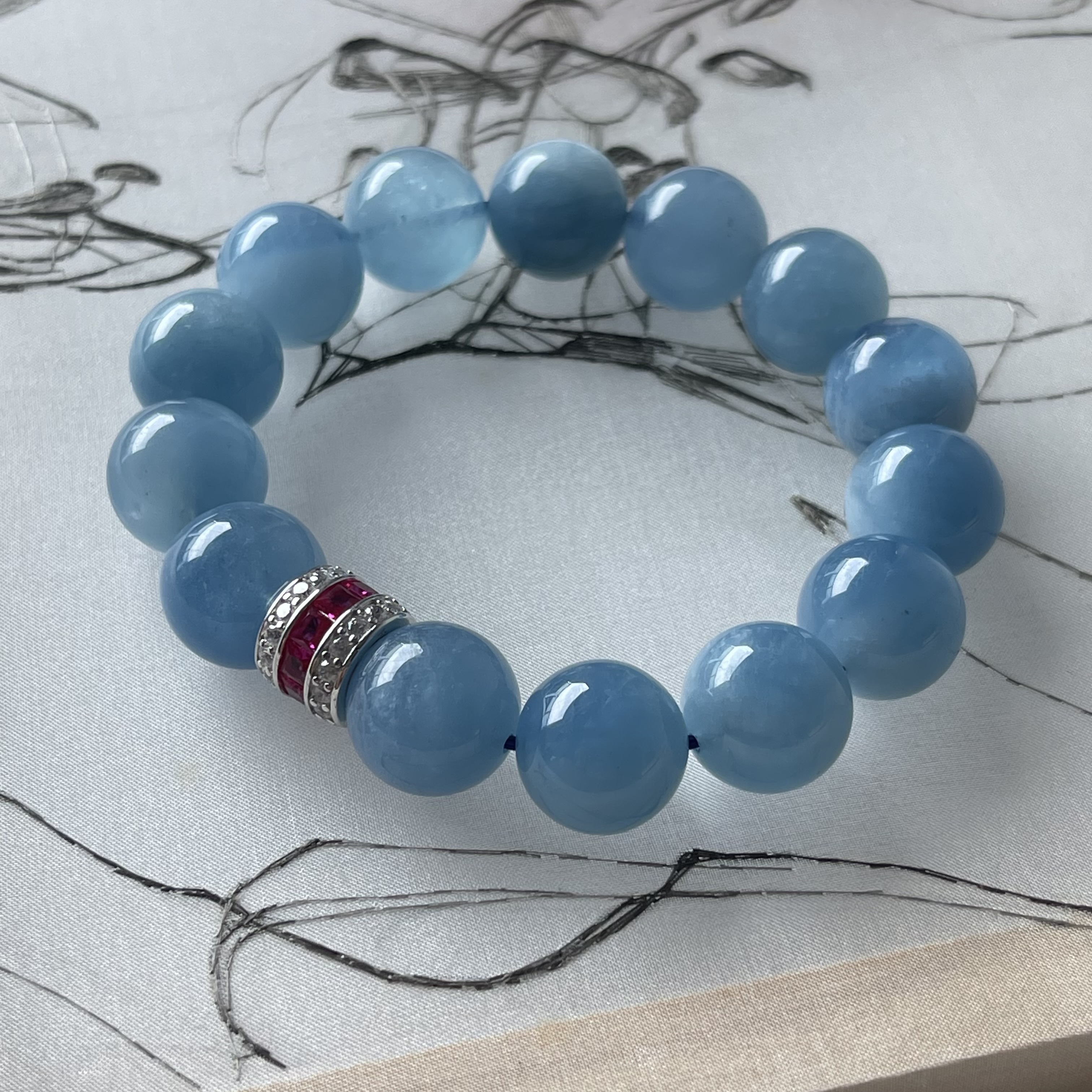 Aquamarine Quartz Bracelet (PCH00016)