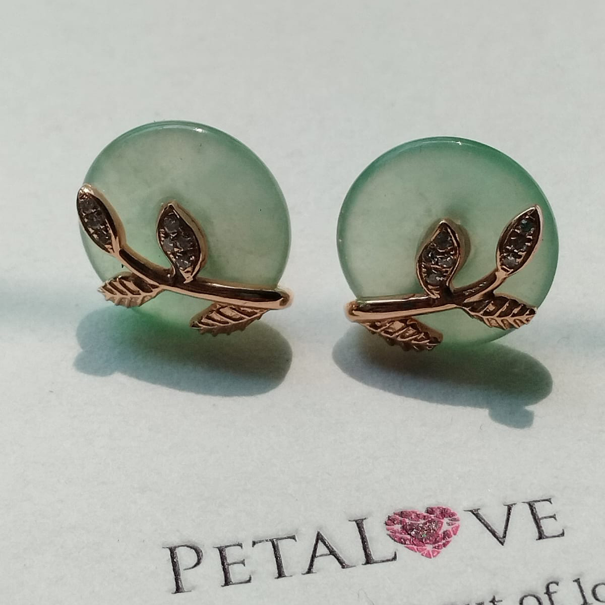 Icy Safety Coins Jade Earrings (PJA00181) 