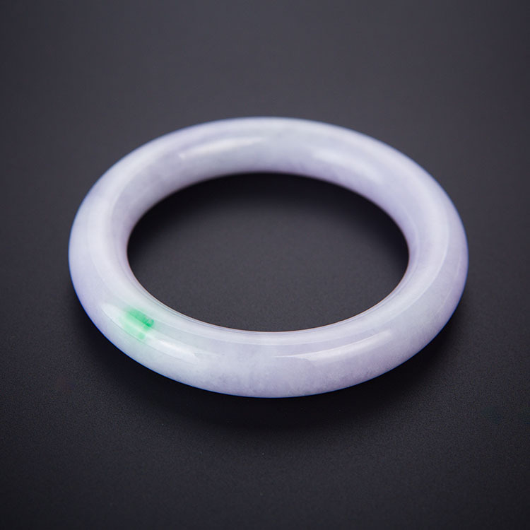 Icy Translucent Light Lavender Round Bangle (PJA00067)