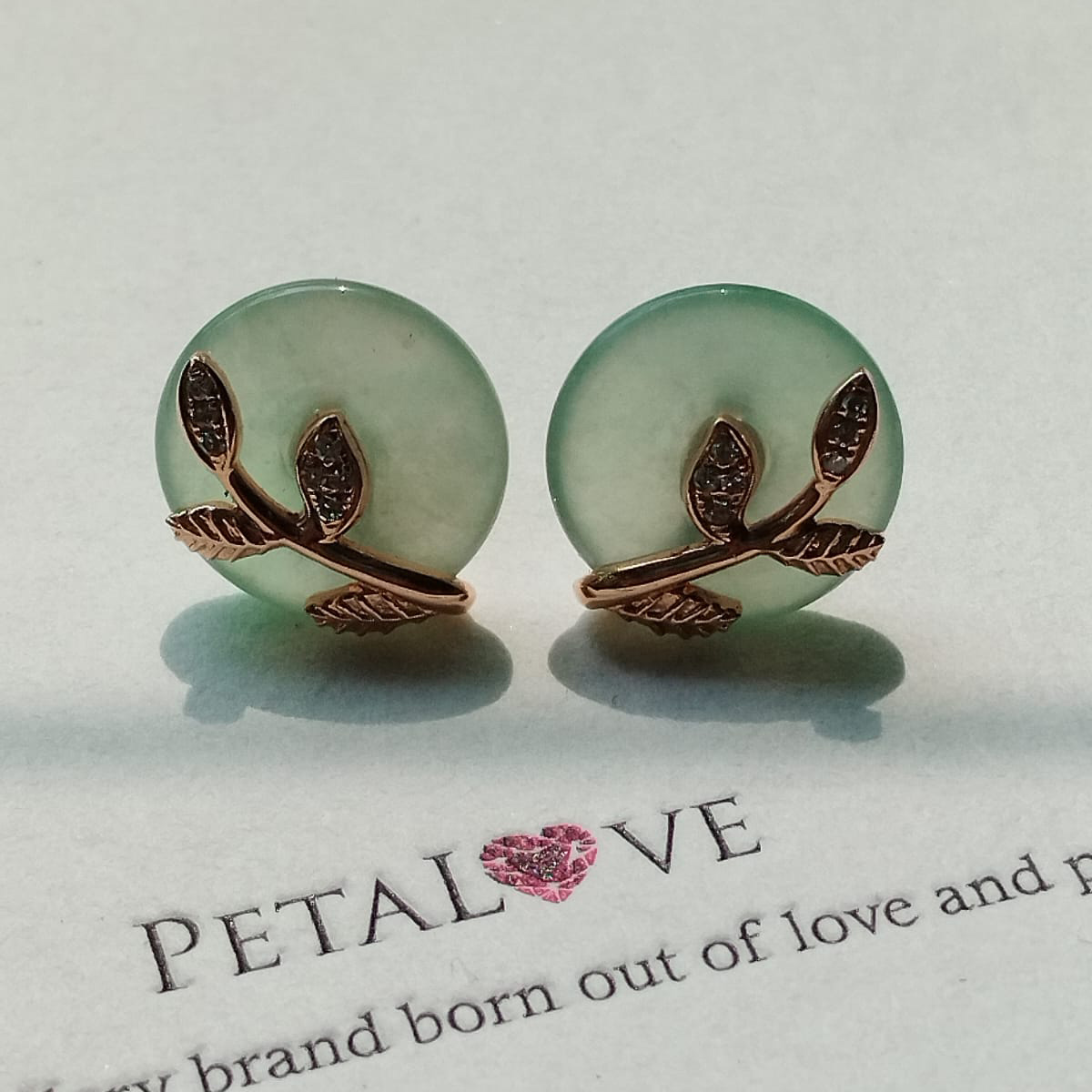 Icy Safety Coins Jade Earrings (PJA00181) 